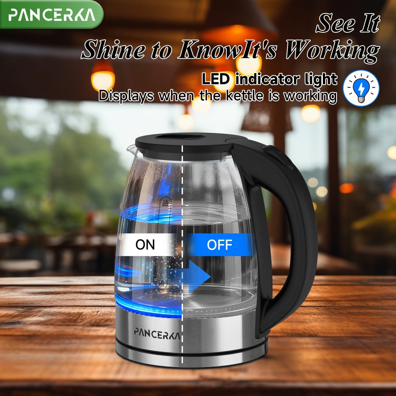 1000W Electric Kettle — Fast Boil Stainless Steel Hot Water Boiler with Stainless Steel Filter, Auto Shut-Off & Boil-Dry Protection, BPA-Free, for Coffee & Tea — Black