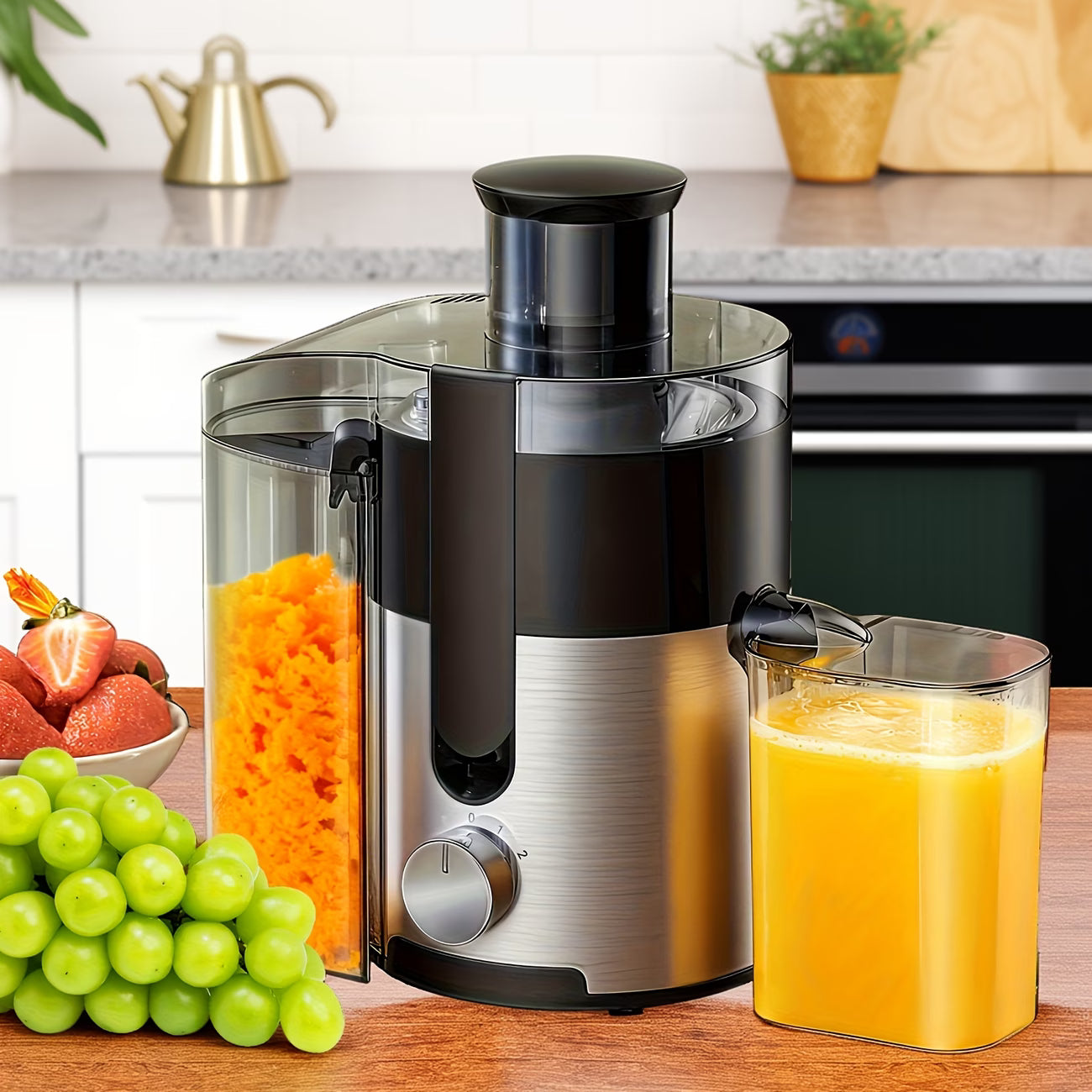 Multi-Function Centrifugal Juicer & Food Processor — 3-Inch Wide Mouth Juice Extractor with 3-Speed Settings, Fast Juicing