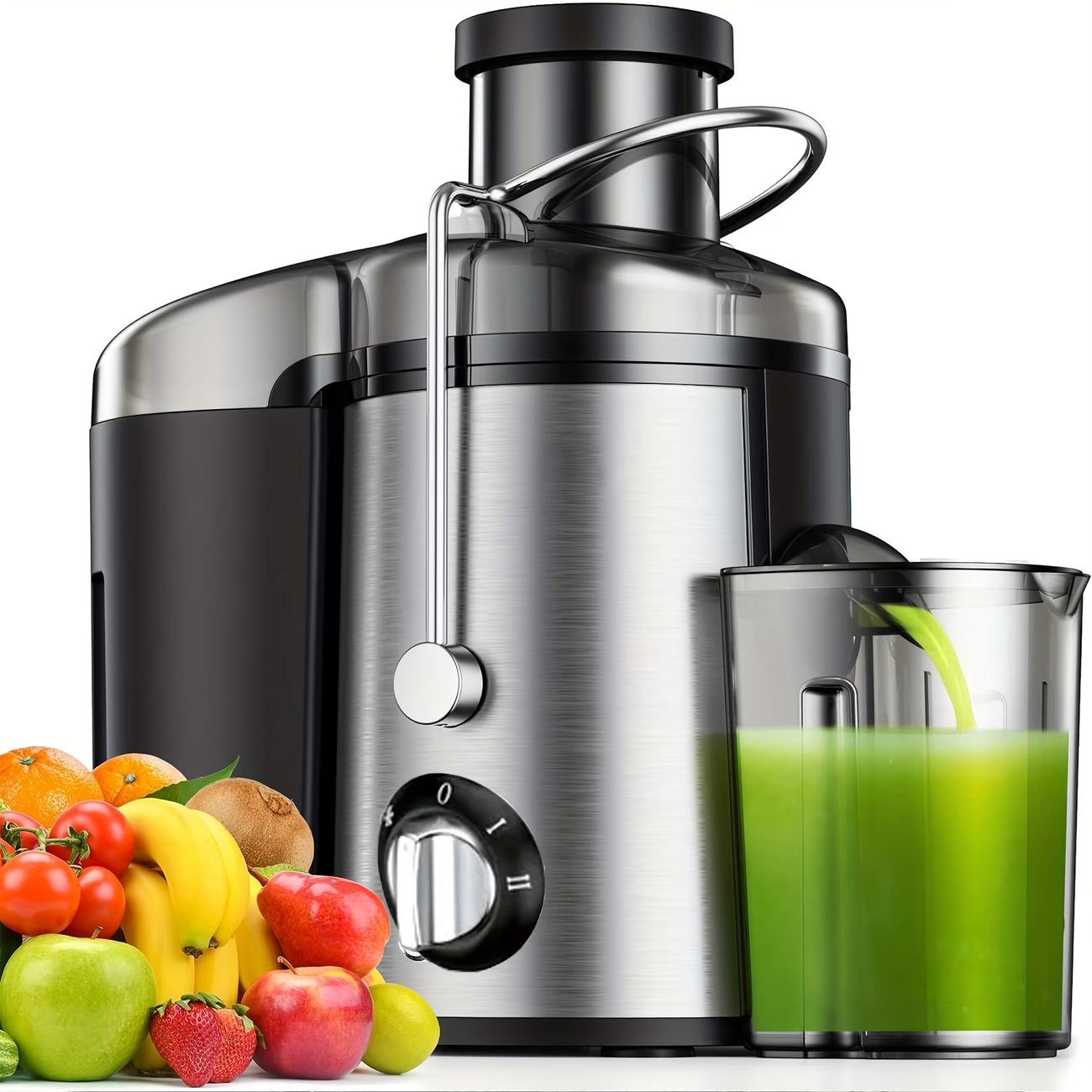 Multi-Function Centrifugal Juicer & Food Processor — 3-Inch Wide Mouth Juice Extractor with 3-Speed Settings, Fast Juicing
