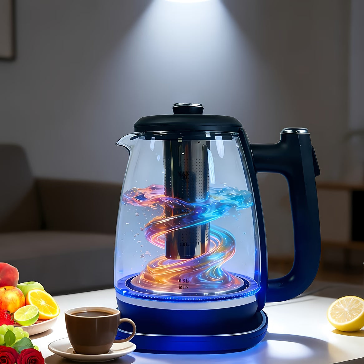 1.8L Stainless Steel Electric Kettle — Fast Heating Hot Water Boiler with Removable Filter, Auto Shut-Off, Boil-Dry Protection & 360° Swivel Base, for Tea, Coffee & Milk Powder